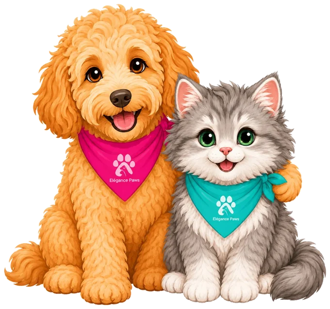 Elegance Paws dog and cat mascots